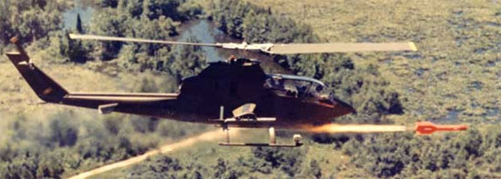 AH-1R lanzando un hellfire