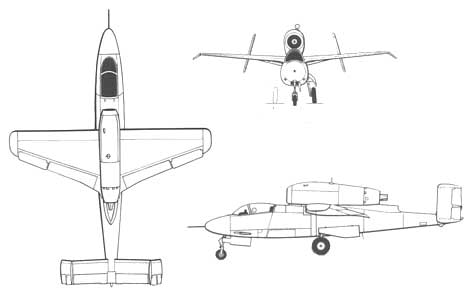 Esquema del Heinkel He 162A-2